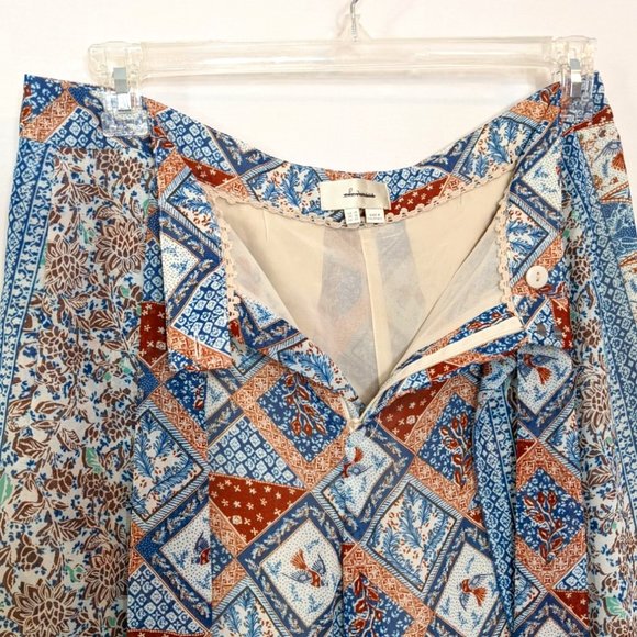 Elevenses Anthro Wide Leg Boho Gaucho Pants SZ 10 - Picture 6 of 8